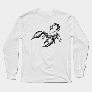 Hand drawn Scorpio - Pen & ink Long Sleeve T-Shirt